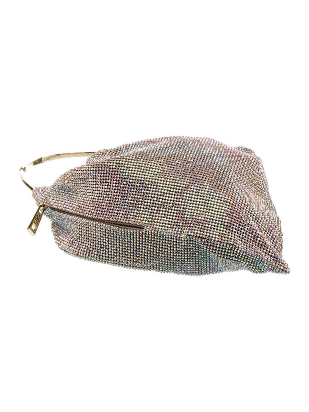 BENEDETTA BRUZZICHES Large Crystal Bag w/ Gold Metal Handle - Picture 5 of 9